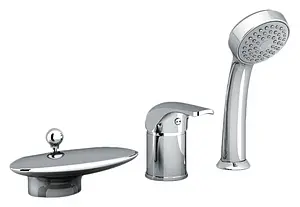 Смеситель на борт ванны на 3 отверстия Ravak Rosa RS 025.00 хром X07P003, 1