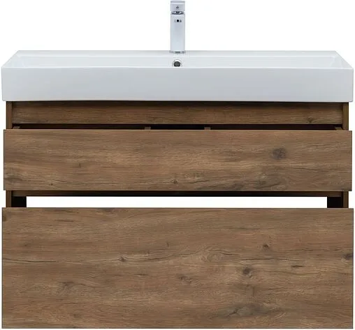 Тумба под умывальник Aquanet Nova Lite 100 (SLIM SYNERGY) дуб рустикальный 00249957