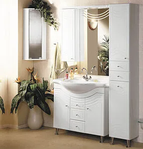 Шкаф-зеркало Aquaton Домус 95 L белый 1A001002DO01L, 4