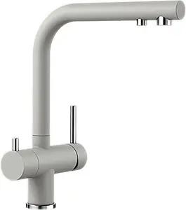 Смеситель для кухни с подключением к фильтру Blanco Fontas II жемчужный/хром 525147, 1