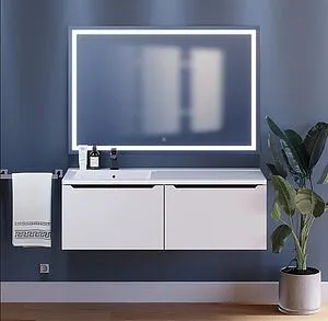 Тумба под умывальник подвесная Uperwood UPD Tanos 120 L белый с графитовыми вставками 291020265 Тумба под умывальник подвесная Uperwood UPD Tanos 120 L белый с графитовыми вставками 291020265, 4