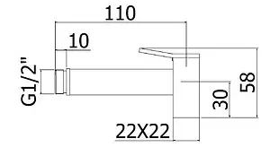 Гигиенический душ Paffoni Square хром ZDOC121CR Гигиенический душ Paffoni Square хром ZDOC121CR, 2