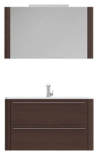 Шкаф-зеркало Am.Pm Awe 100 венге фактурный M15MCX1001VF