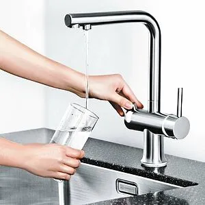 Смеситель для кухни с подключением к фильтру Omoikiri Hotaru-CH-BE хром/ваниль 4994052, 3