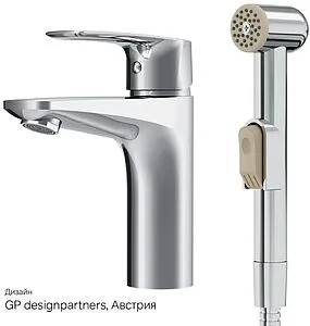 Смеситель для раковины с гигиеническим душем Am.Pm Gem хром F90A03000 Смеситель для раковины с гигиеническим душем Am.Pm Gem хром F90A03000, 3