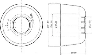 Отражатель круглый Mc Alpine F32SS50-CB, 2