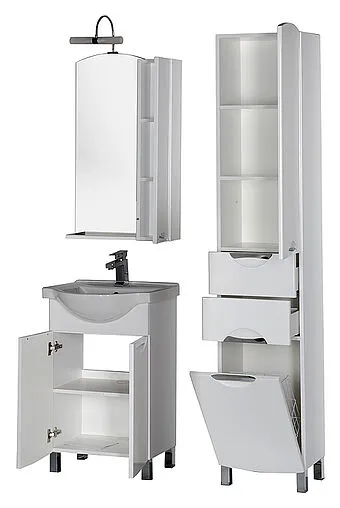 Шкаф-зеркало Aquanet Асти 55 белый 180073