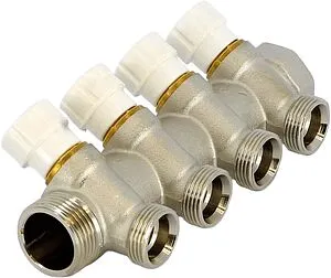 Коллектор регулирующий проходной 4 отвода 1"в/н x ¾"ек Uni-fitt 400N4341 Коллектор регулирующий проходной 4 отвода 1"в/н x ¾"ек Uni-fitt 400N4341, 1