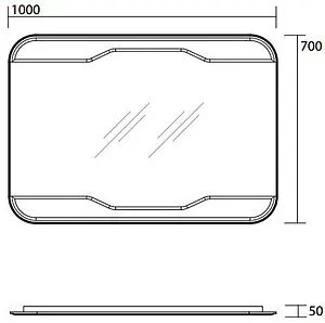 Зеркало Kerasan Waldorf 100х70 740601 Зеркало Kerasan Waldorf 100х70 740601, 2