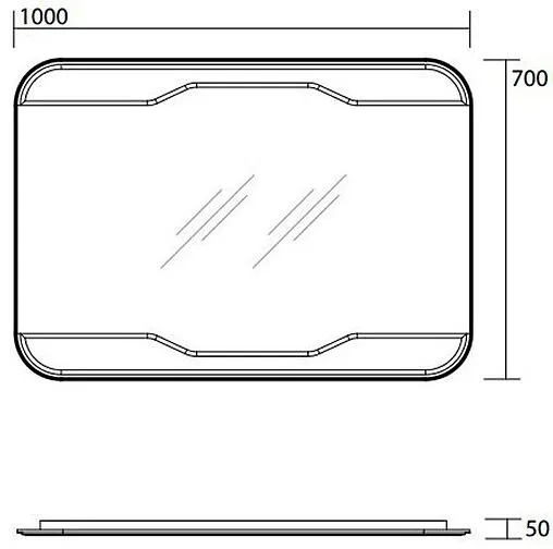 Зеркало Kerasan Waldorf 100х70 740601