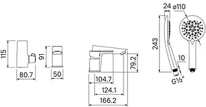 Смеситель на борт ванны на 3 отверстия IDDIS Cloud белый/хром CLOSB30i07 Смеситель на борт ванны на 3 отверстия IDDIS Cloud белый/хром CLOSB30i07, 2