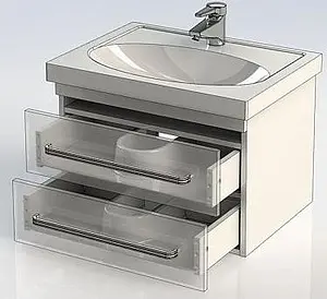 Тумба-умывальник подвесная Aquanet Сиена 60 белый 00186359+00185476 Тумба-умывальник подвесная Aquanet Сиена 60 белый 00186359+00185476, 4