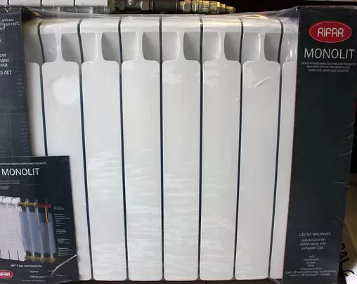 Радиатор биметаллический 10 секций Rifar Monolit 500 белый RM50010