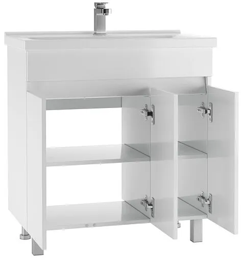 Тумба-умывальник напольный Айсберг Норма 80 белый DA1624T+1WH302251