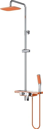 Душевая система со смесителем для ванны D&K Berlin.Kunste оранжевый/хром DA1453713B13