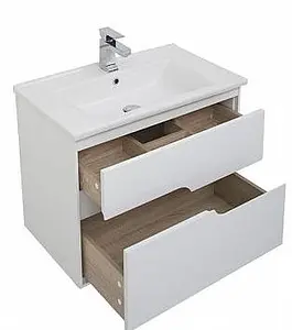 Тумба-умывальник подвесная Aquanet Модена 75 белый 00198486+00182319, 5