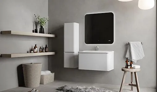 Тумба под умывальник подвесная Raval Welto 80 белый Wel.01.80/P/W/RL