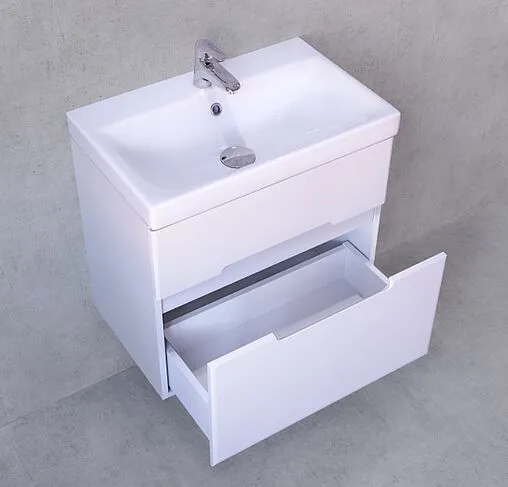 Тумба под умывальник подвесная Jorno Moduo Slim 60 белый Mod.01.60/P/W