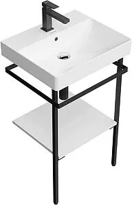 Консоль с умывальником напольная Kerama Marazzi Pro 50 чёрный PRO.50.01\BLK.M+PROR.wb.50+PRO.sh.50\WHT.M, 4