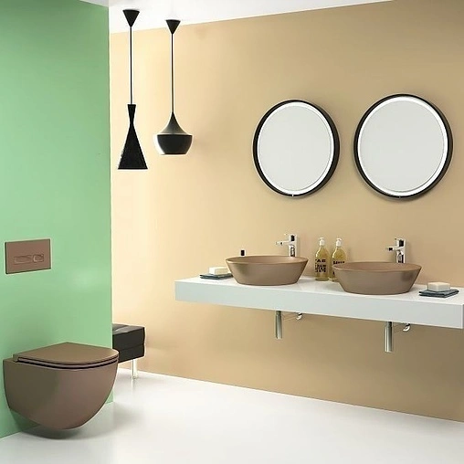 Крышка-сиденье для унитаза с микролифтом ISVEA F50 коричневый 40KF0531I-S