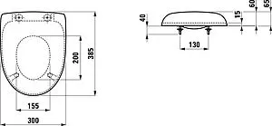 Крышка-сиденье для унитаза с микролифтом Laufen Florakids белый/красный 8.9103.1.062.000.1, 2