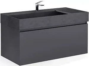 Тумба-умывальник подвесная Raval Facet 100 антрацит Fac.01.100/P/A/RL+Fac.08.100/Bet/RL Тумба-умывальник подвесная Raval Facet 100 антрацит Fac.01.100/P/A/RL+Fac.08.100/Bet/RL, 1