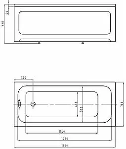 Ванна акриловая Aquatek Мия 160x70 MIY160-0000001 Ванна акриловая Aquatek Мия 160x70 MIY160-0000001, 2