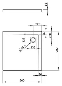 Поддон для душа Radaway Argos C900 4AC99-01, 3