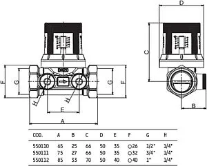 Балансировочный клапан ½"в х ½"в Kvs 2.7 Valtec VT.042.G.30004 Балансировочный клапан ½"в х ½"в Kvs 2.7 Valtec VT.042.G.30004, 2