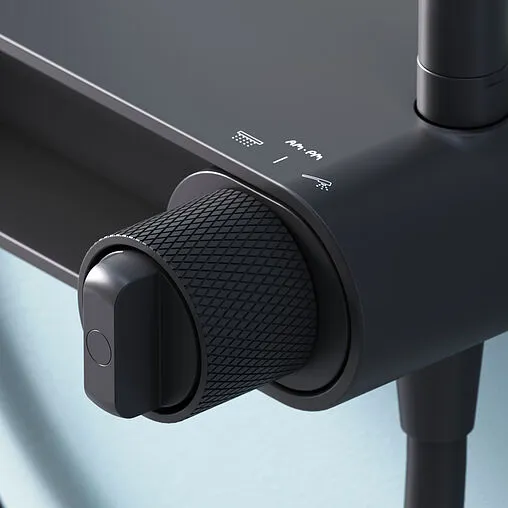 Душевая система со смесителем для душа Am.Pm X-Joy чёрный матовый F0785A622 Душевая система со смесителем для душа Am.Pm X-Joy чёрный матовый F0785A622