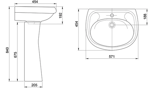 Раковина Santeri Воротынский 57 голубой 1.3111.7.S06.10B.0