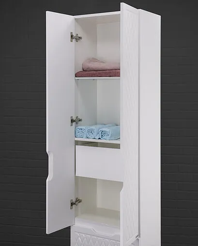 Шкаф-пенал напольный Домино 3D 50 белый D37015P