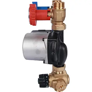 Насосный модуль с термостатическим смесительным клапаном 1&quot;н х ¾&quot;в Stout SDG-0002-002002 с насосом Grundfos UPSO 15-65 130, 3