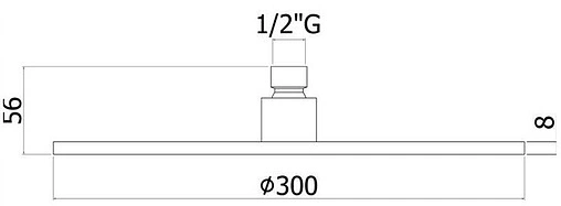 Лейка верхнего душа Paffoni Syncro King чёрный матовый ZSOF079NO