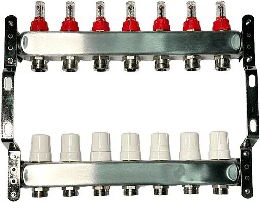 Группа коллекторная с расходомерами 7 отводов 1&quot;в/в x ¾&quot;ек Uni-fitt OPTIMAL 450B4307.RU