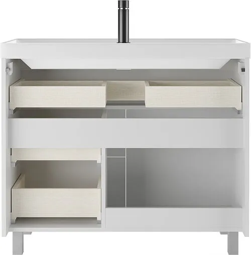 Тумба под умывальник напольная Домино Graffo 100 белый DGr2409T