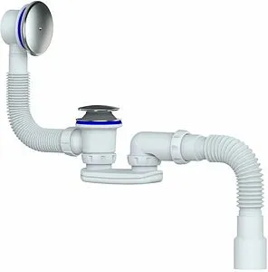 Слив-перелив для ванны Unicorn нержавеющая сталь S122E Слив-перелив для ванны Unicorn нержавеющая сталь S122E, 1