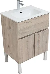 Тумба-умывальник напольная Aquanet Алвита New 60 дуб веллингтон 00277549+00254363, 5