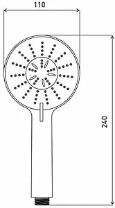 Лейка ручного душа Gross Aqua Evo Push хром/белый GA1297 Лейка ручного душа Gross Aqua Evo Push хром/белый GA1297, 2