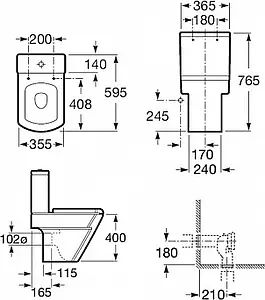 Чаша унитаза Roca Hall белый 342627000 Чаша унитаза Roca Hall белый 342627000, 2