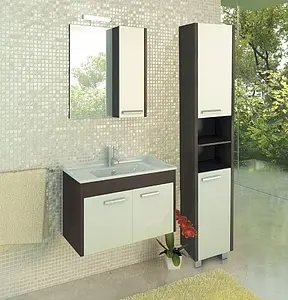 Шкаф-зеркало Comforty Барселона 70 белый/венге 00003131798CF Шкаф-зеркало Comforty Барселона 70 белый/венге 00003131798CF, 4