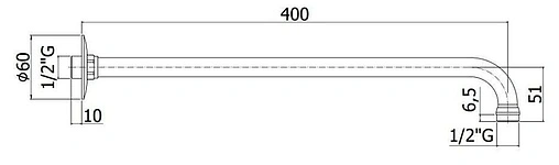Держатель верхнего душа на стену Paffoni Soffioni хром ZSOF017CR