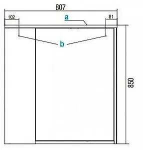 Шкаф-зеркало Aquaton Ричмонд 80 L белый 1A152602RD010, 2