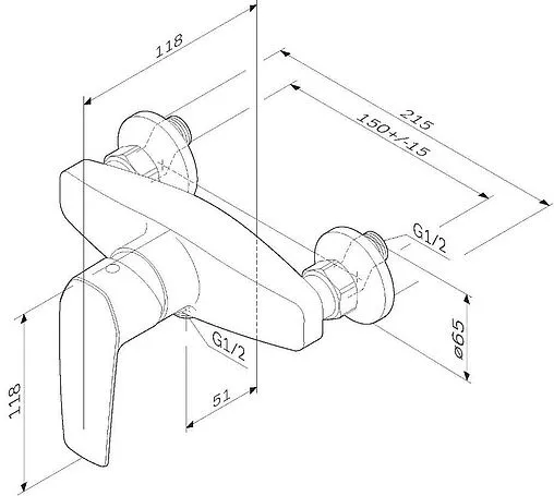 Смеситель для душа Am.Pm Gem хром F90A20000 Смеситель для душа Am.Pm Gem хром F90A20000