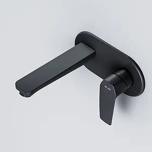 Смеситель для раковины из стены Am.Pm Gem чёрный матовый F90A72222 Смеситель для раковины из стены Am.Pm Gem чёрный матовый F90A72222, 5