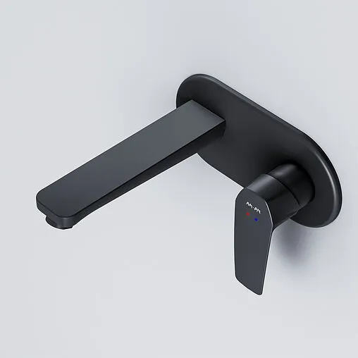Смеситель для раковины из стены Am.Pm Gem чёрный матовый F90A72222