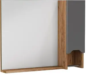 Шкаф-зеркало ISVEA Onda 80 орех/антрацит 24ON2075080I Шкаф-зеркало ISVEA Onda 80 орех/антрацит 24ON2075080I, 1