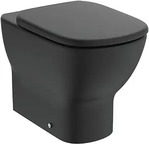 Унитаз приставной безободковый Ideal Standard Tesi AquaBlade Silk Black черный матовый T0077V3 Унитаз приставной безободковый Ideal Standard Tesi AquaBlade Silk Black черный матовый T0077V3, 1