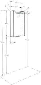 Шкаф-зеркало Aquaton Верди PRO 50 L белый/ясень фабрик 1A195802VDAV0 Шкаф-зеркало Aquaton Верди PRO 50 L белый/ясень фабрик 1A195802VDAV0, 2