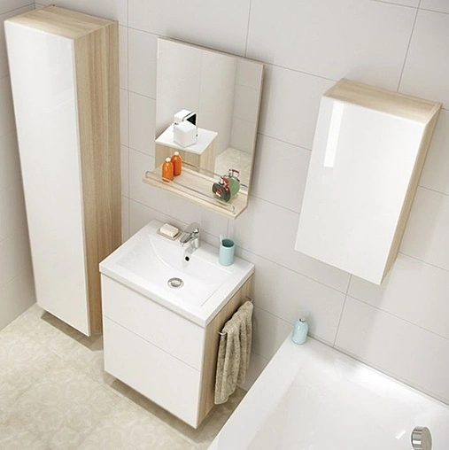 Шкаф Cersanit Smart 35 белый/ясень B-SW-SMA/Wh